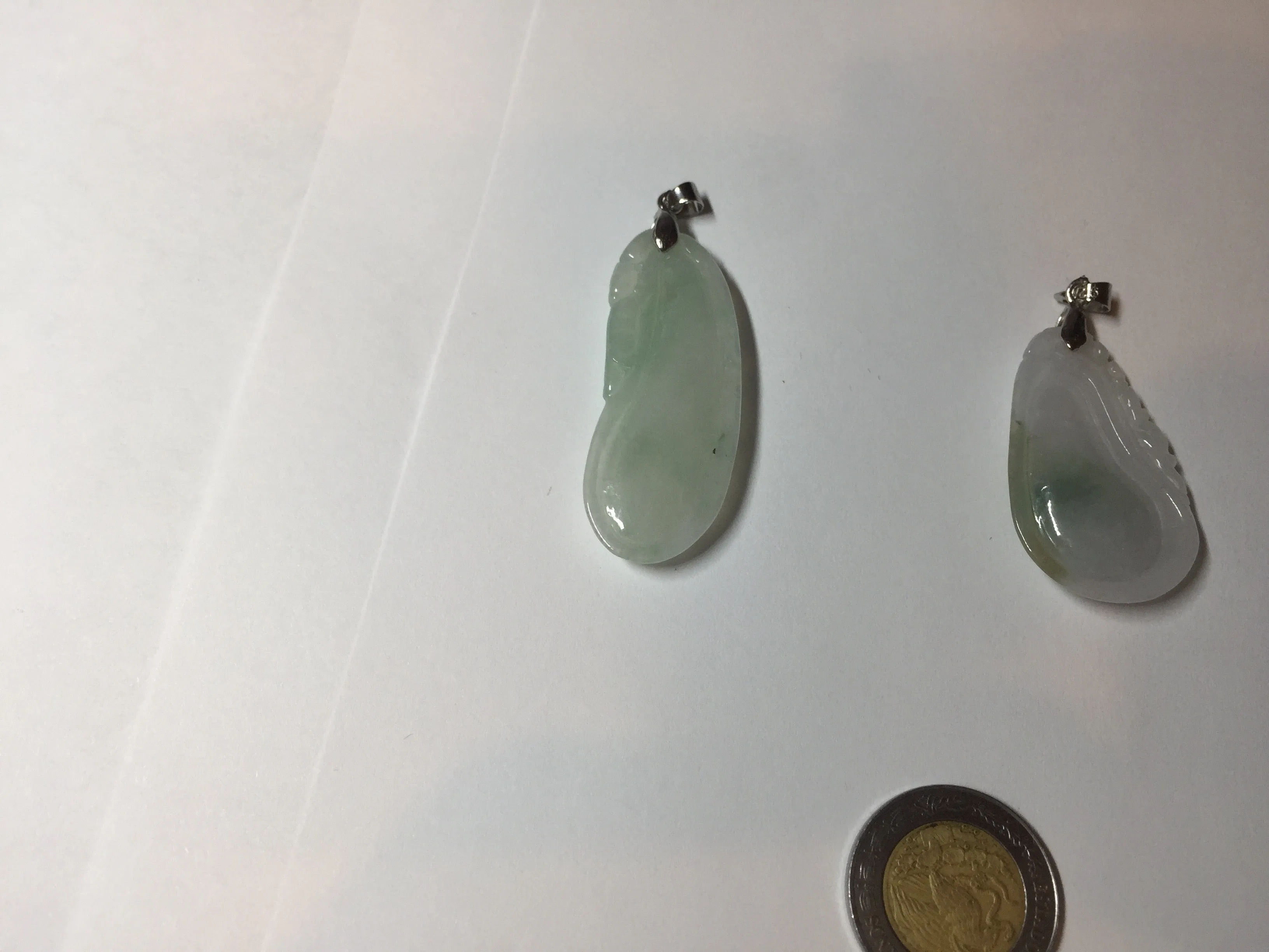 100% natural type A icy watery light purple green blessed melon(福瓜) Jadeite Jade pendant AX144