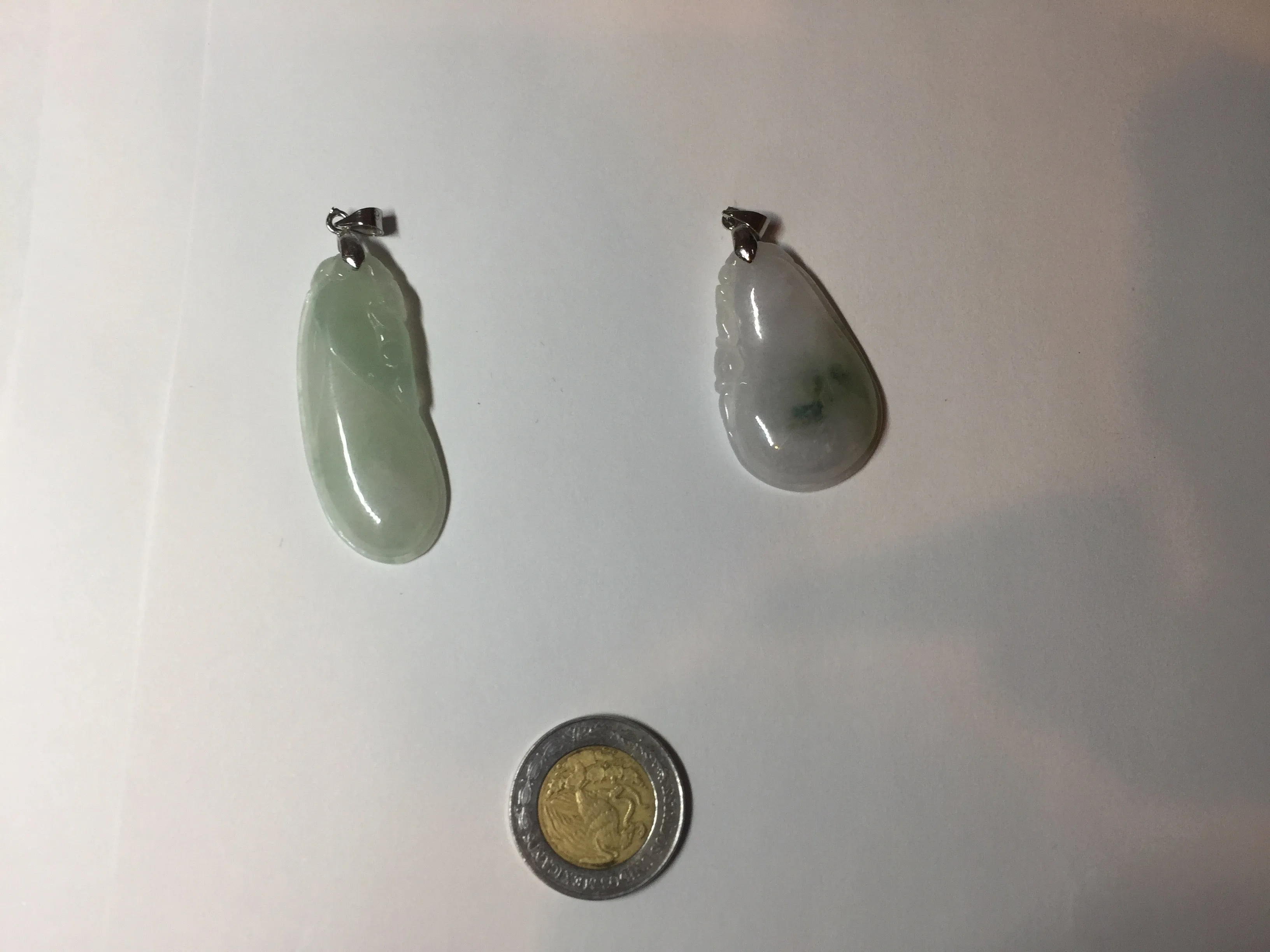 100% natural type A icy watery light purple green blessed melon(福瓜) Jadeite Jade pendant AX144