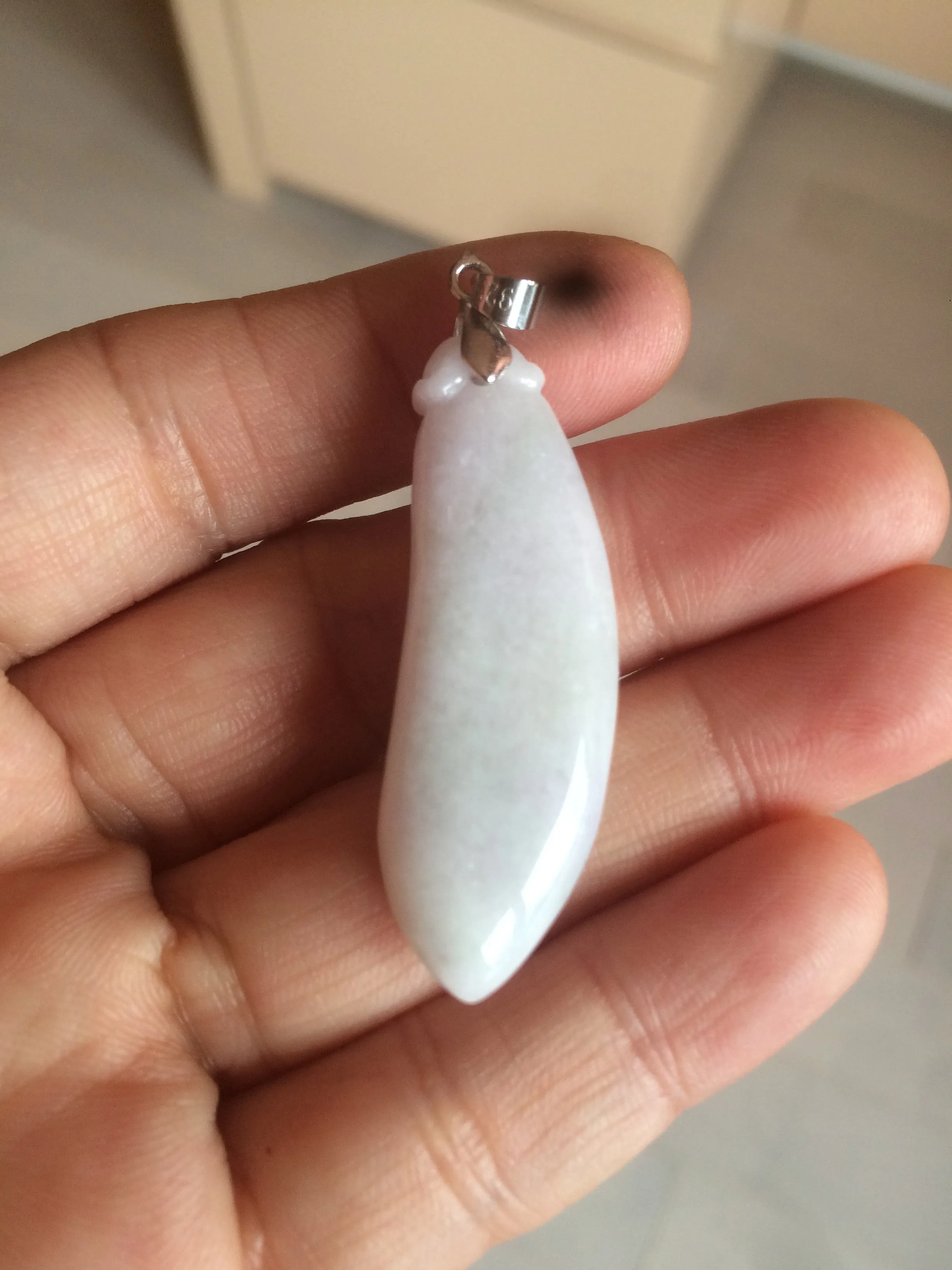 100% natural type A light purple sunny green blessed melon(福瓜) Jadeite Jade pendant AC83