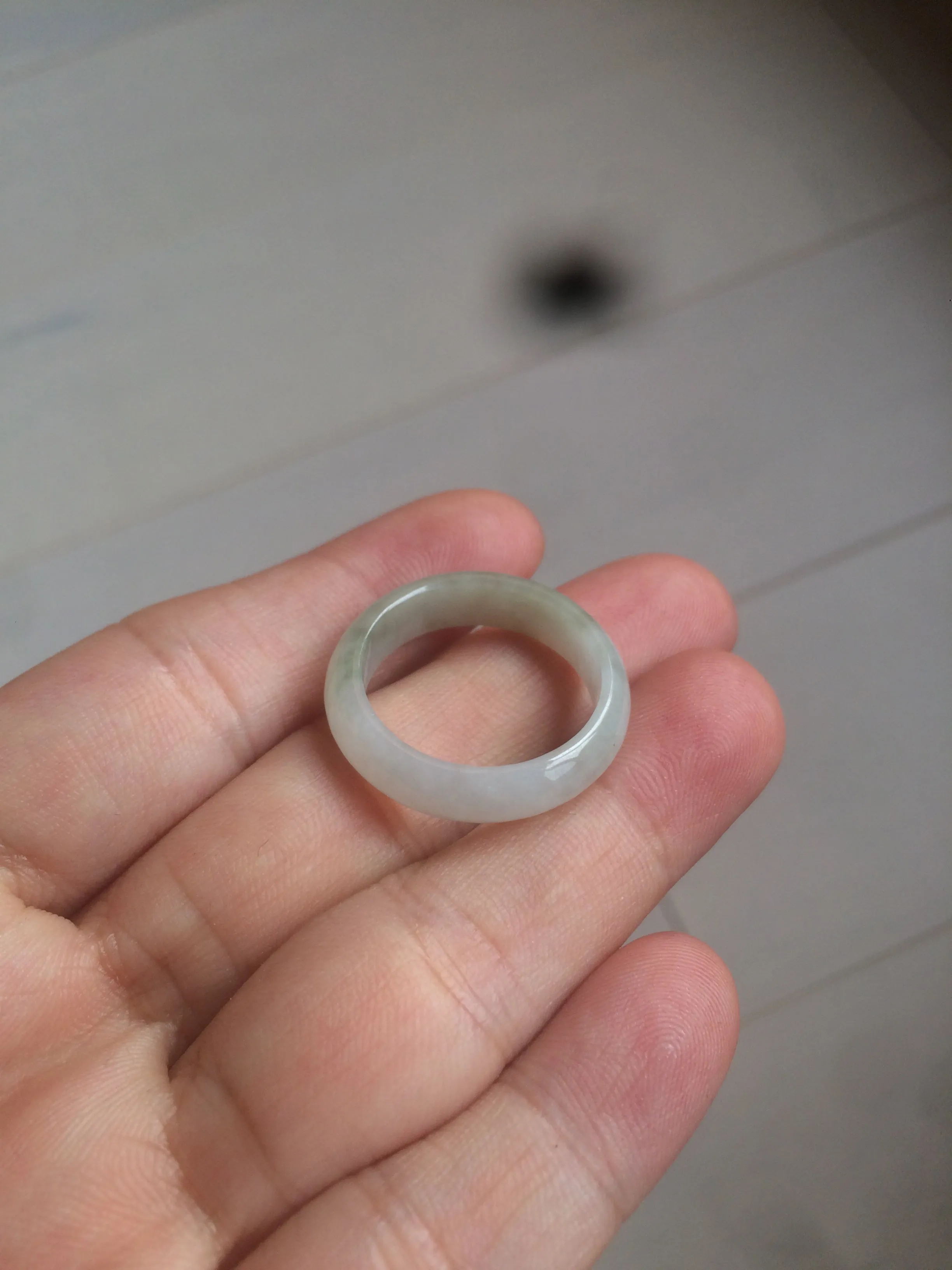 100% natural type A watery green/white/yellow/dark green/gray jadeite jade band ring group AY1 (Add on item, not sale individually.)