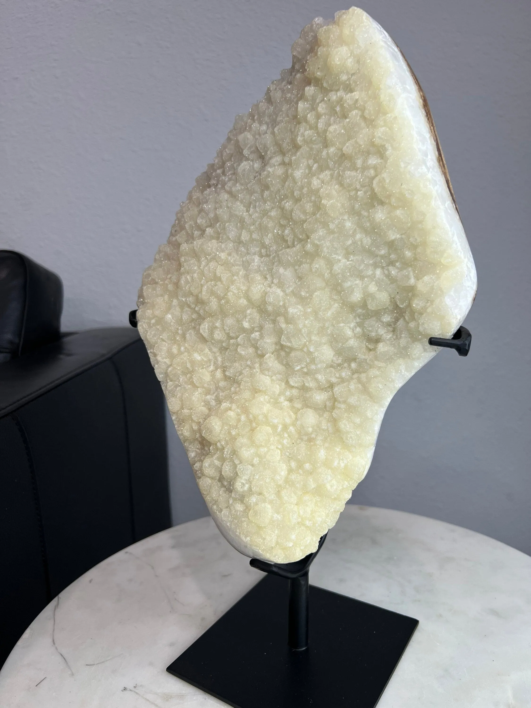 11lb  Sugar / druzy Quartz Crystal Extra large size very rare from Brazil with Stand