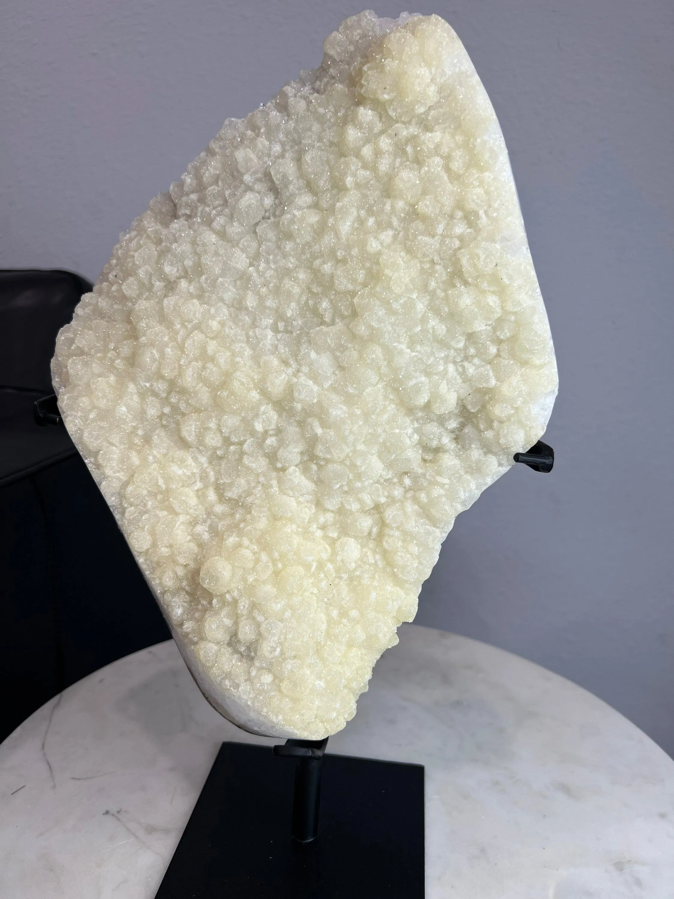 11lb  Sugar / druzy Quartz Crystal Extra large size very rare from Brazil with Stand