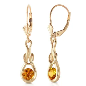 1.3 Carat 14K Solid Yellow Gold Elysian Citrine Earrings