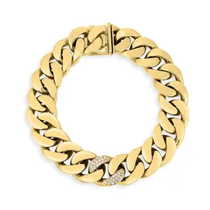 18K Gold Oro Classic Bracelet with Diamonds