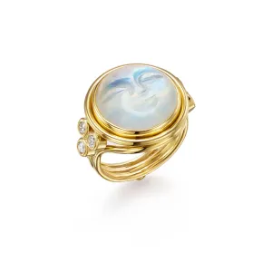 18K Moonface Ring