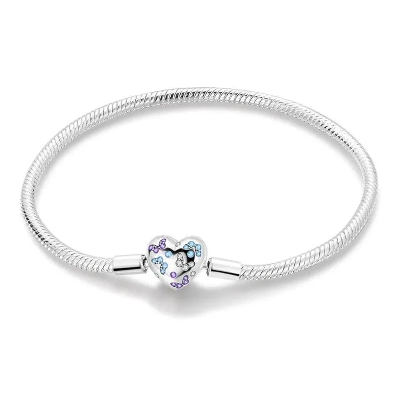 925 Sterling Silver Charm Bracelets for Women, Zircon Stones, Adjustable Length and Elegant Star Design