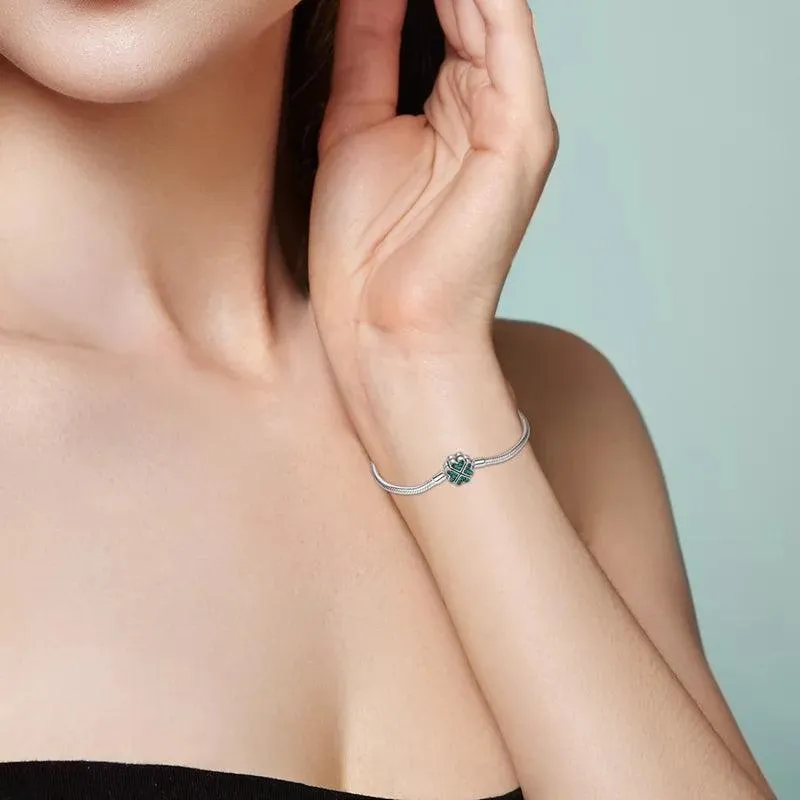 925 Sterling Silver Charm Bracelets for Women, Zircon Stones, Adjustable Length and Elegant Star Design