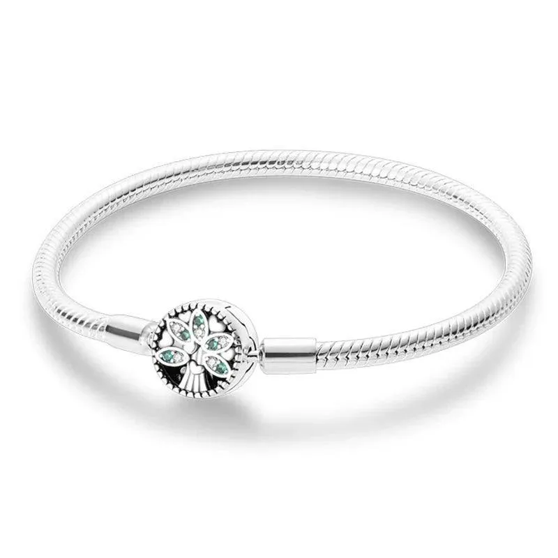 925 Sterling Silver Charm Bracelets for Women, Zircon Stones, Adjustable Length and Elegant Star Design