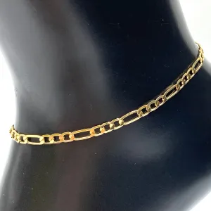 Anklet Metal Chain Metal Figaro Gold