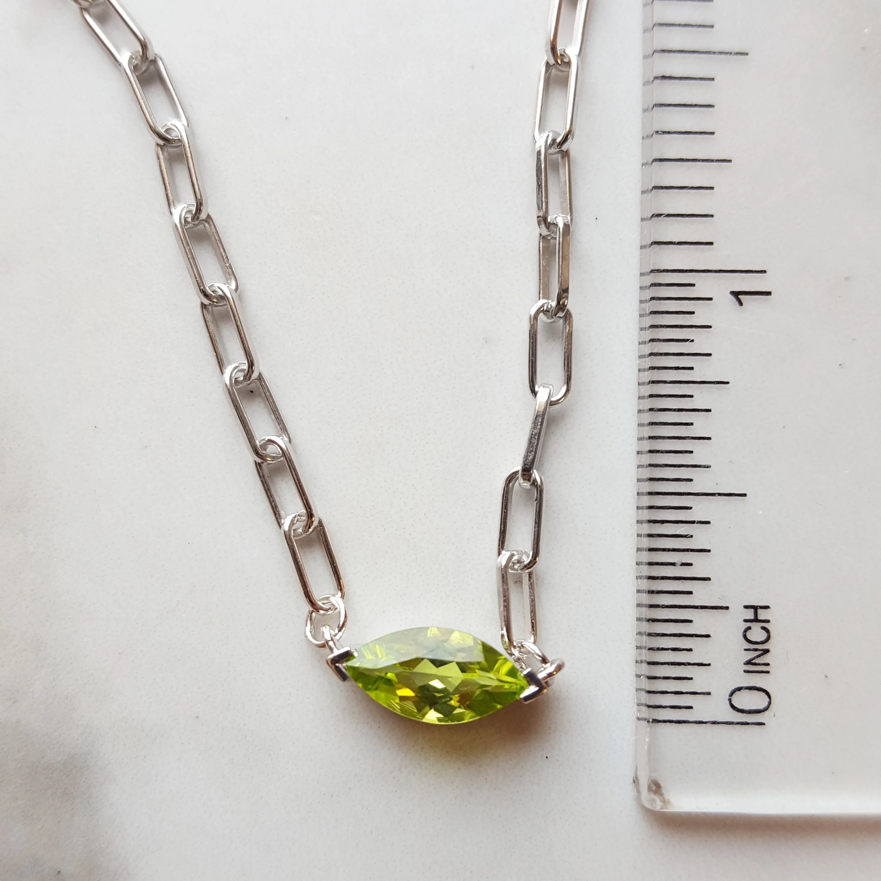 Arizona Peridot Marquise Necklace
