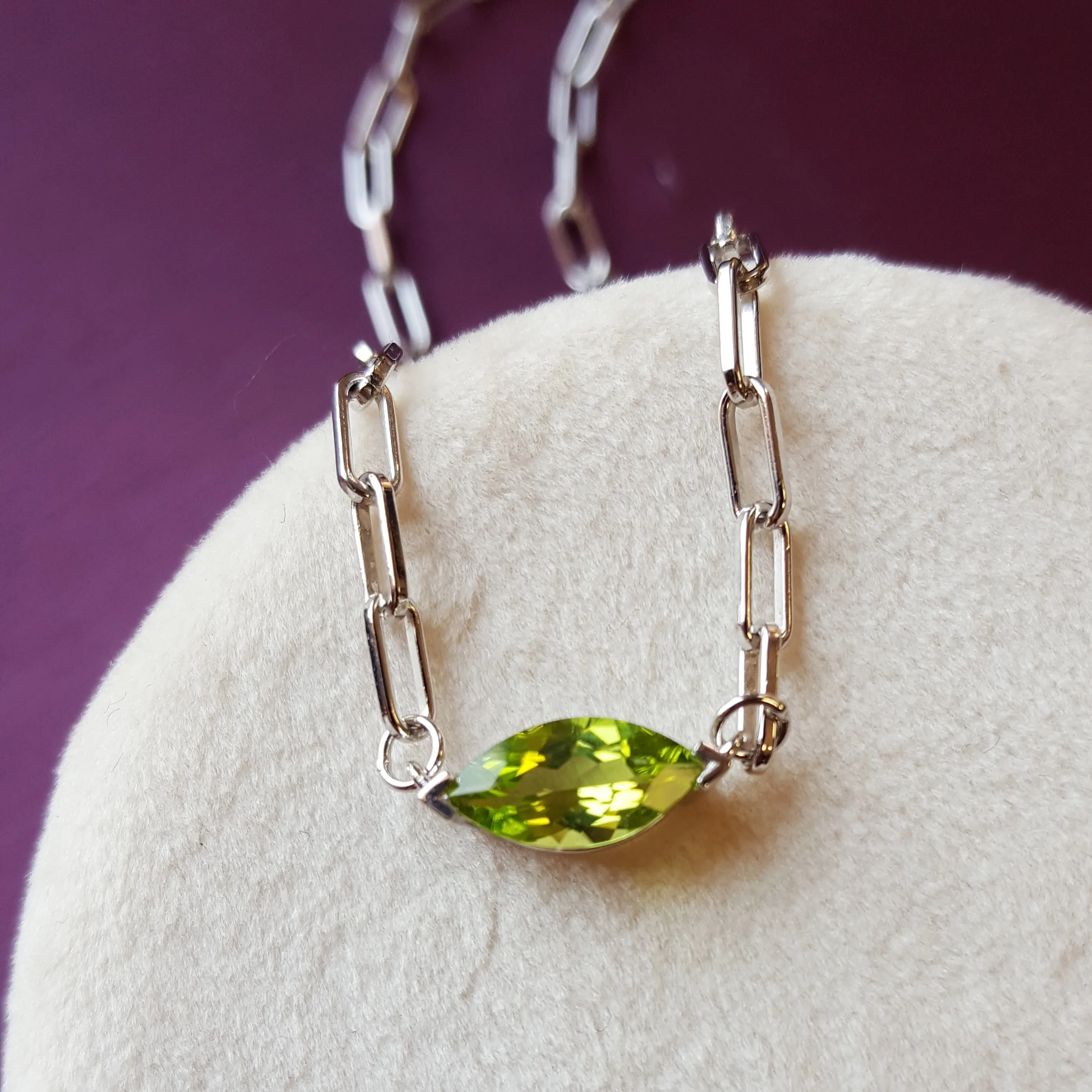 Arizona Peridot Marquise Necklace