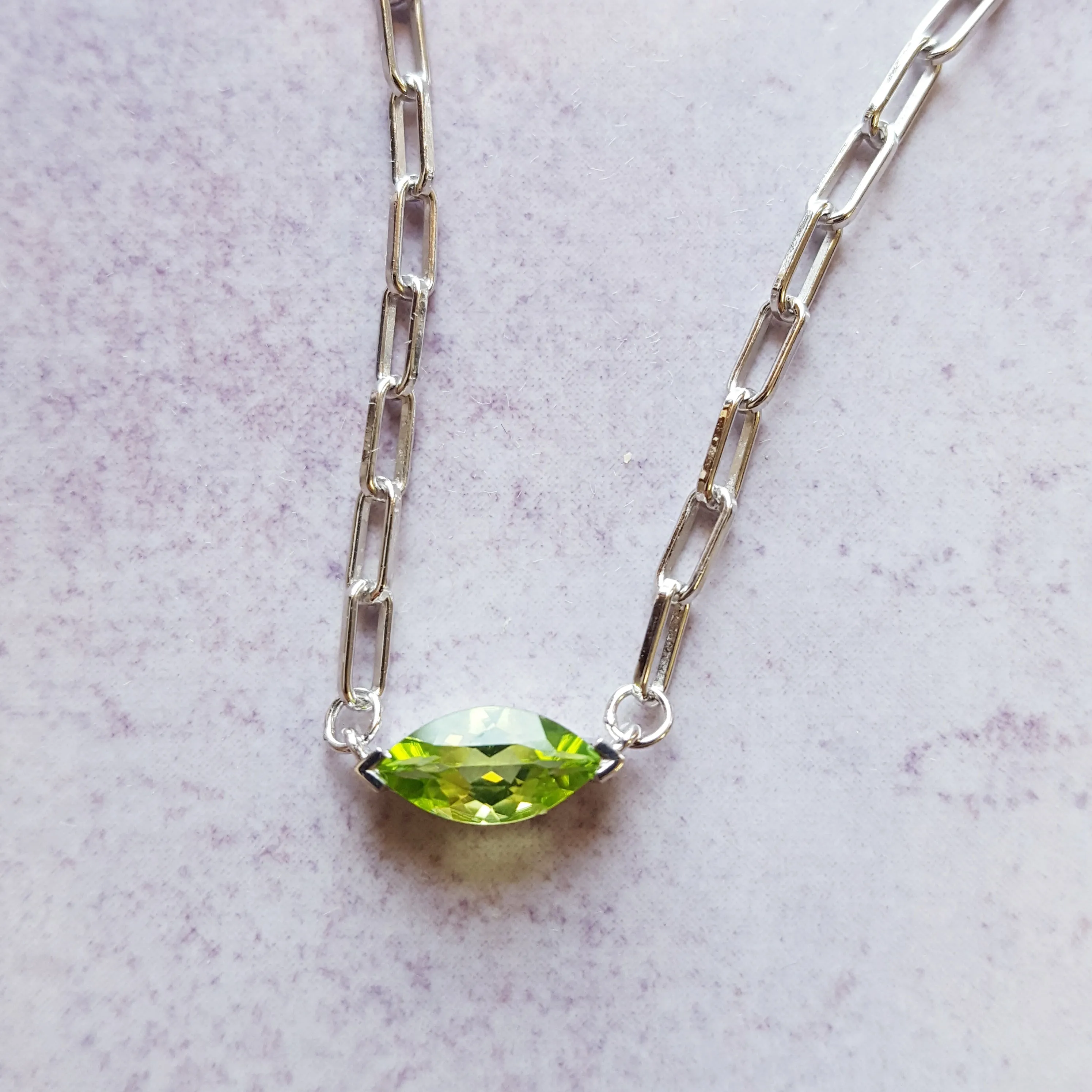 Arizona Peridot Marquise Necklace