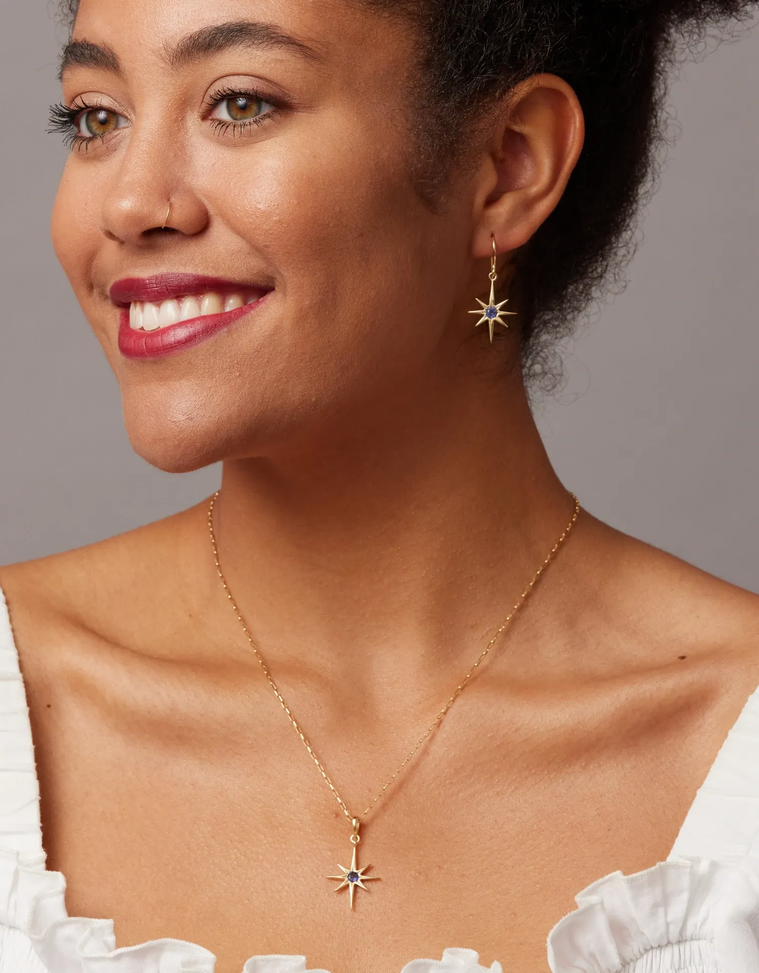 Asteria Earrings - Citrine & Gold