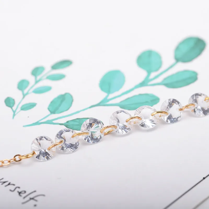 B574 - Love gemstone bare stone zircon bracelet
