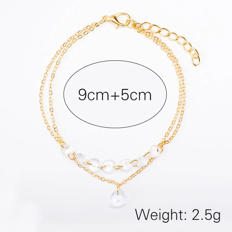 B574 - Love gemstone bare stone zircon bracelet