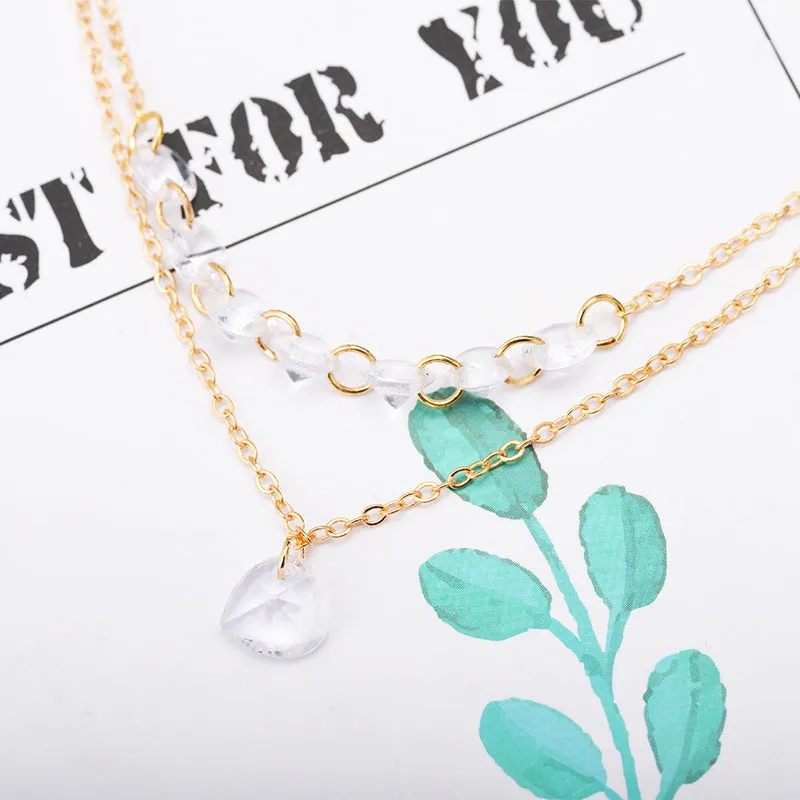 B574 - Love gemstone bare stone zircon bracelet