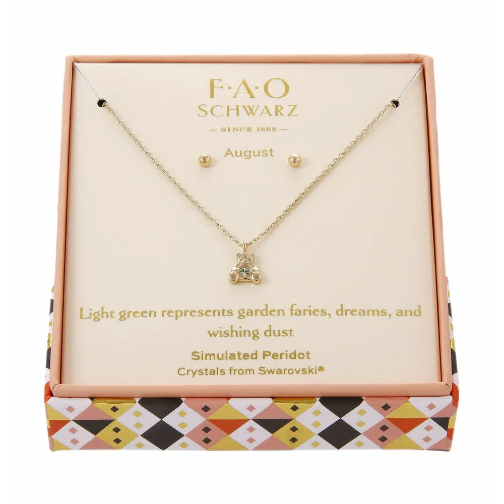 Bear Birthstone Gold - August