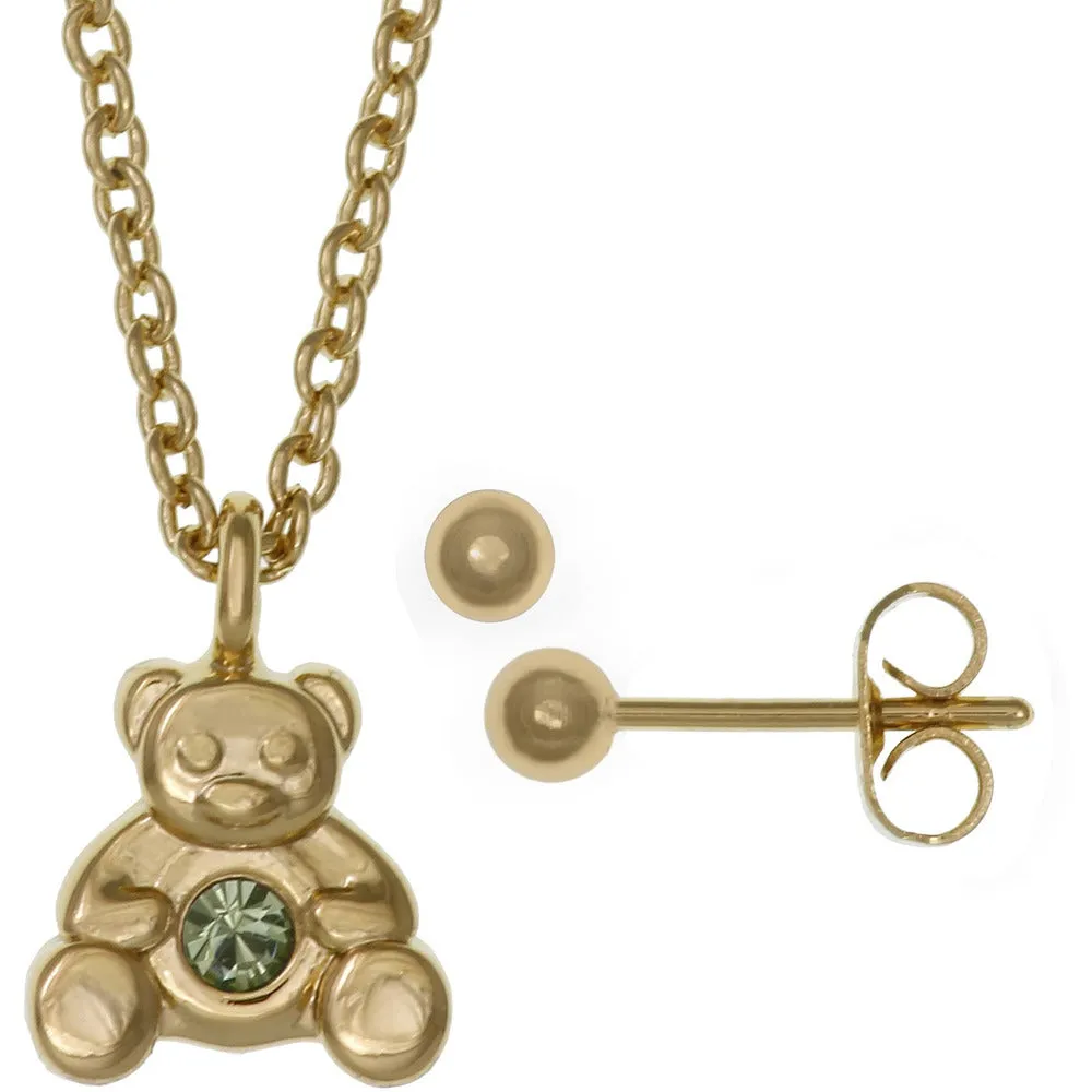 Bear Birthstone Gold - August