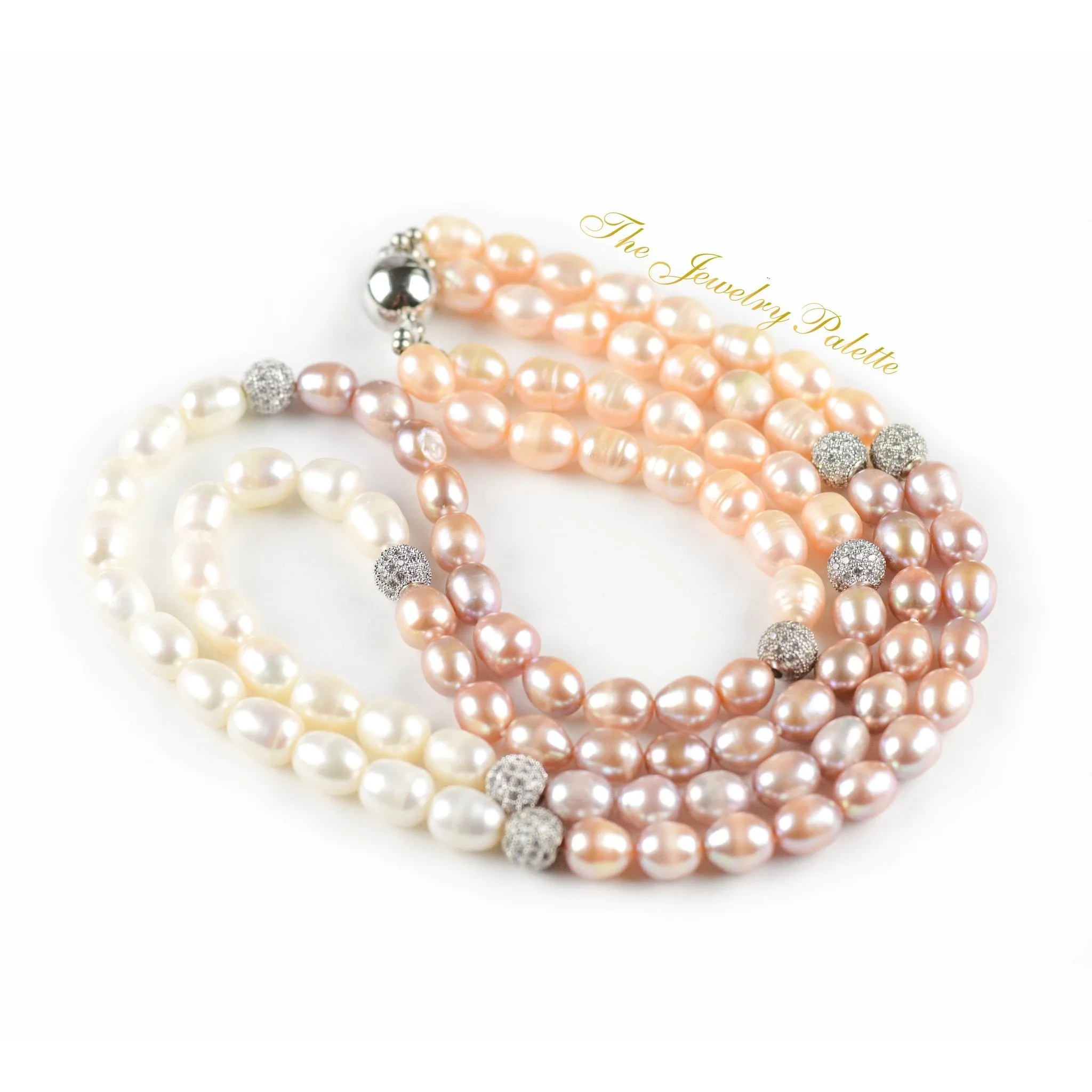 Belle multicolor freshwater pearl two tier necklace