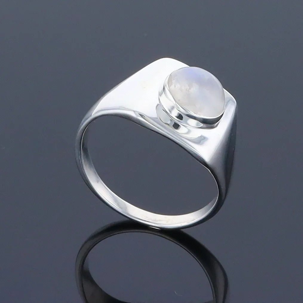 Bezel Moonstone Ring