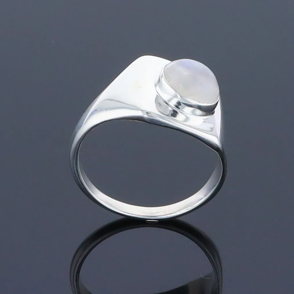 Bezel Moonstone Ring