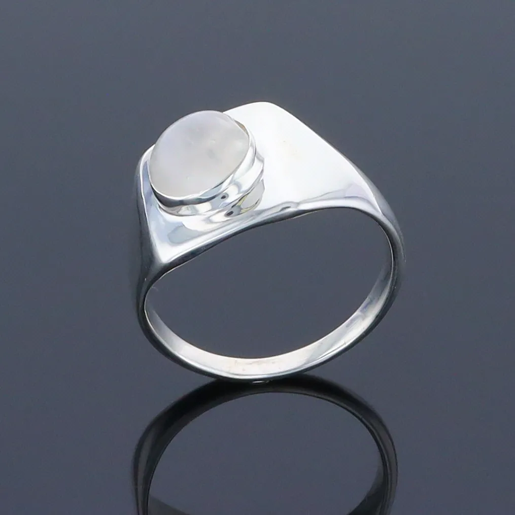 Bezel Moonstone Ring