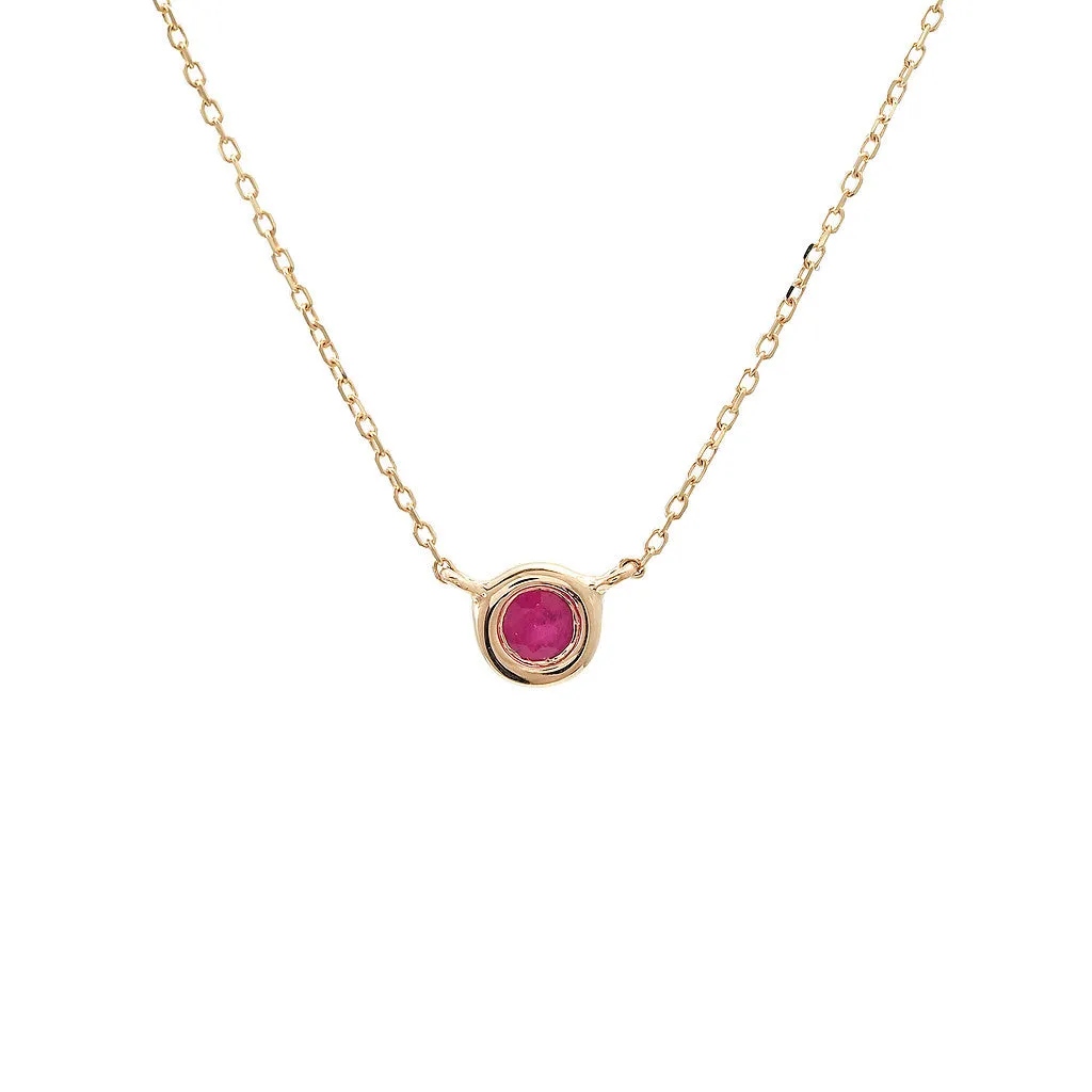 Birthstone Necklace - Yellow Gold
