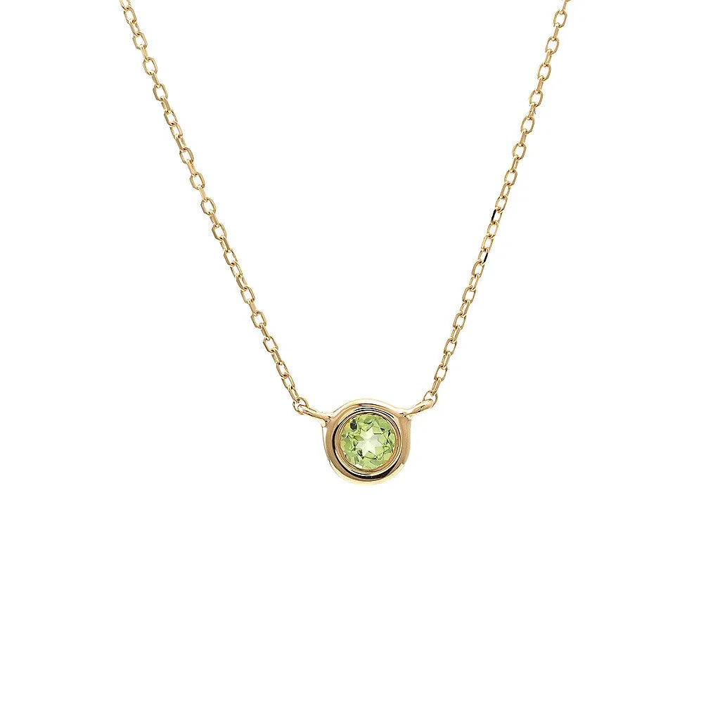 Birthstone Necklace - Yellow Gold