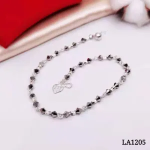 Black Crystal Anklet LA1205