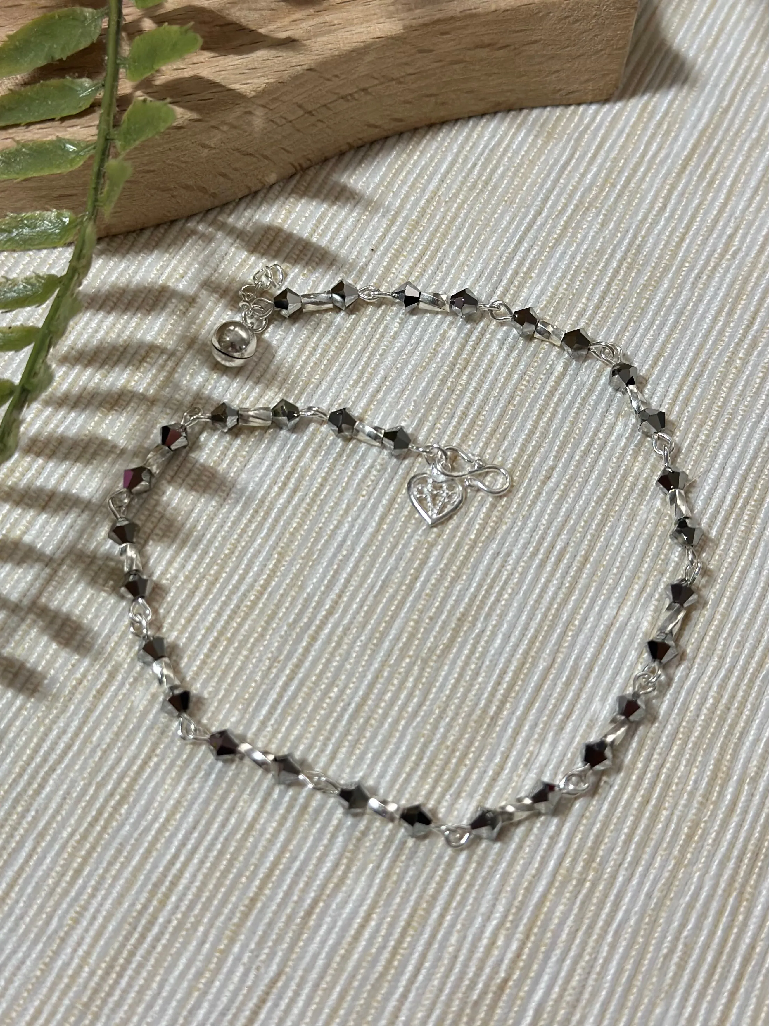 Black Crystal Anklet LA1205
