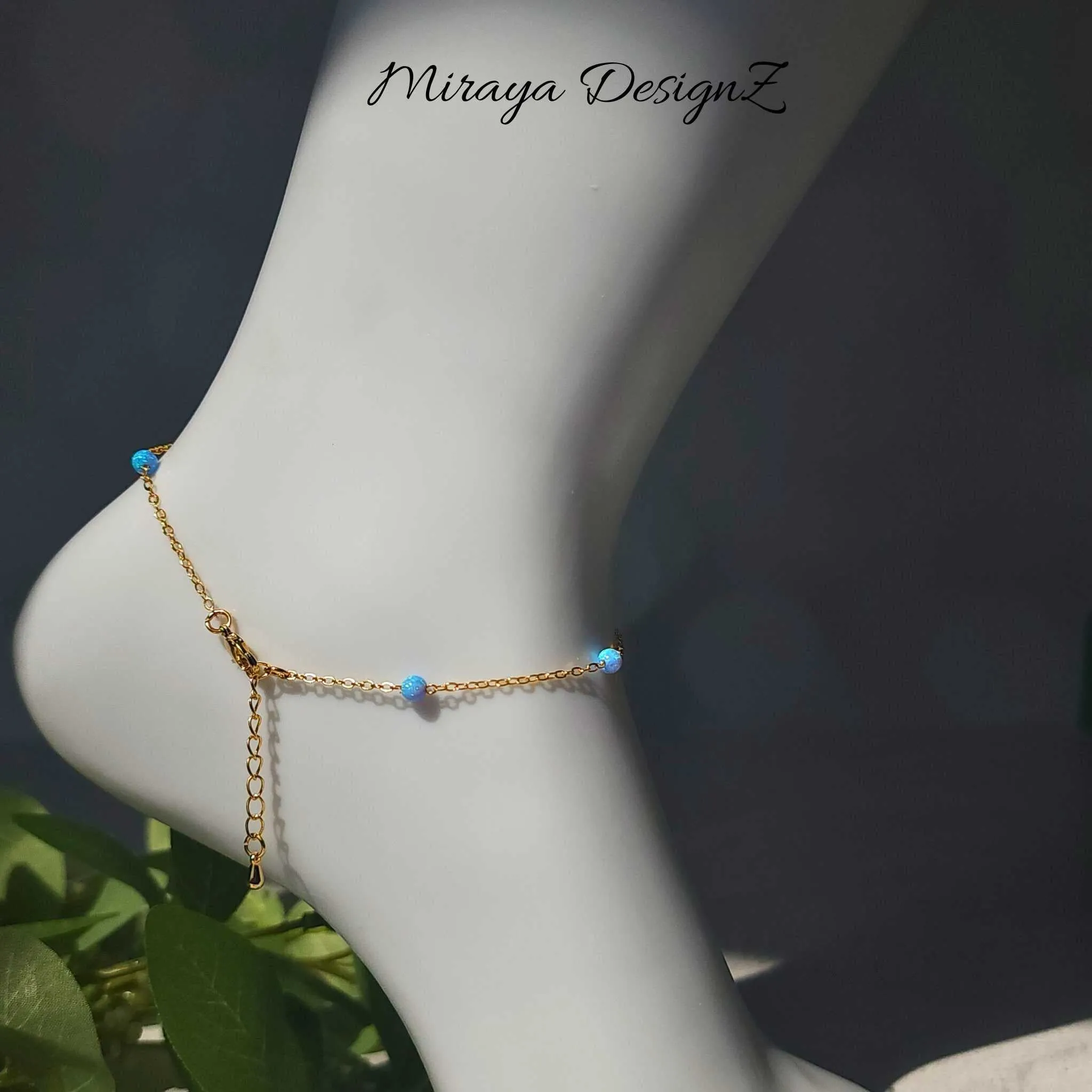 Blue Opal Anklet