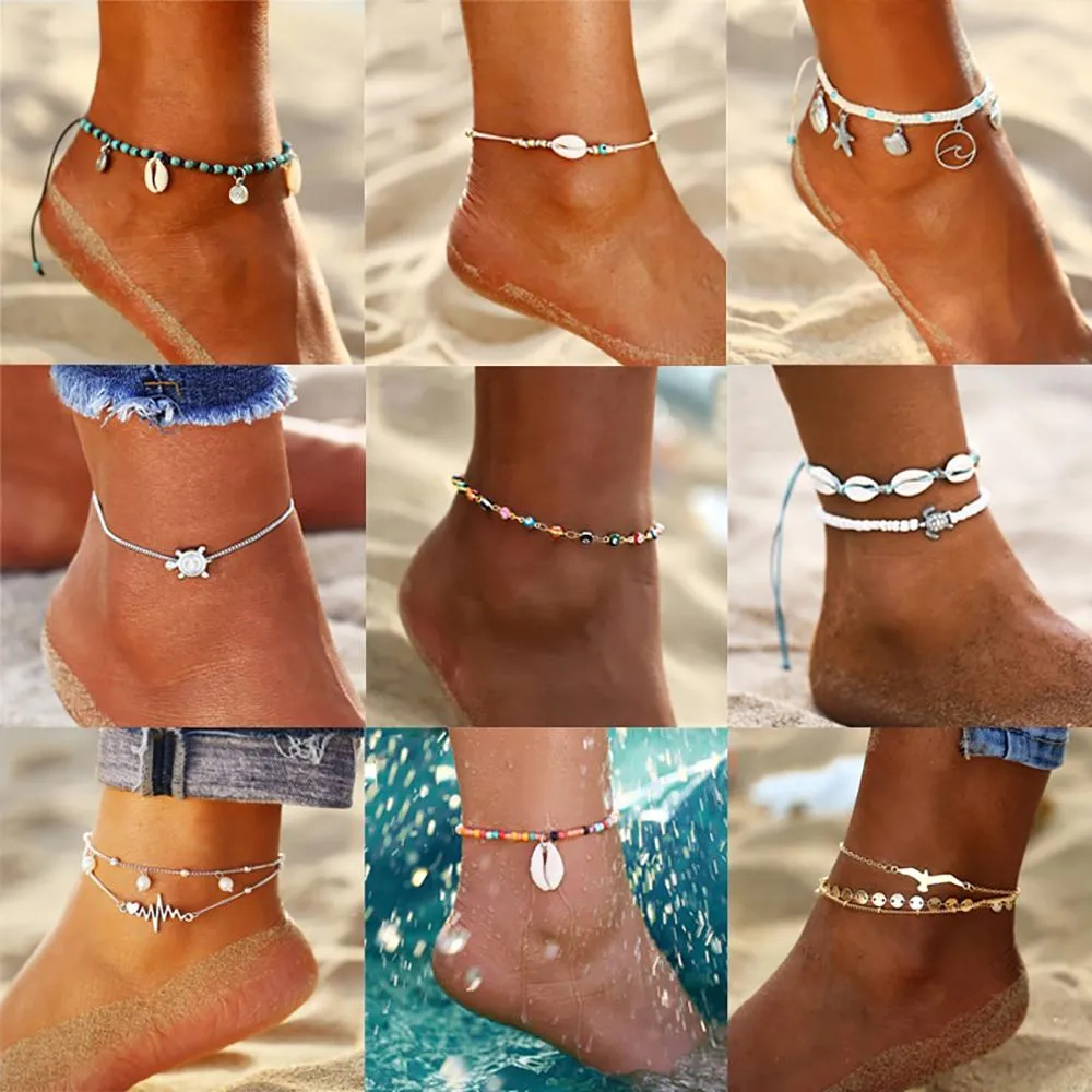 Bohemian Style With Colorful Turkish Eyes Anklet Bracelets