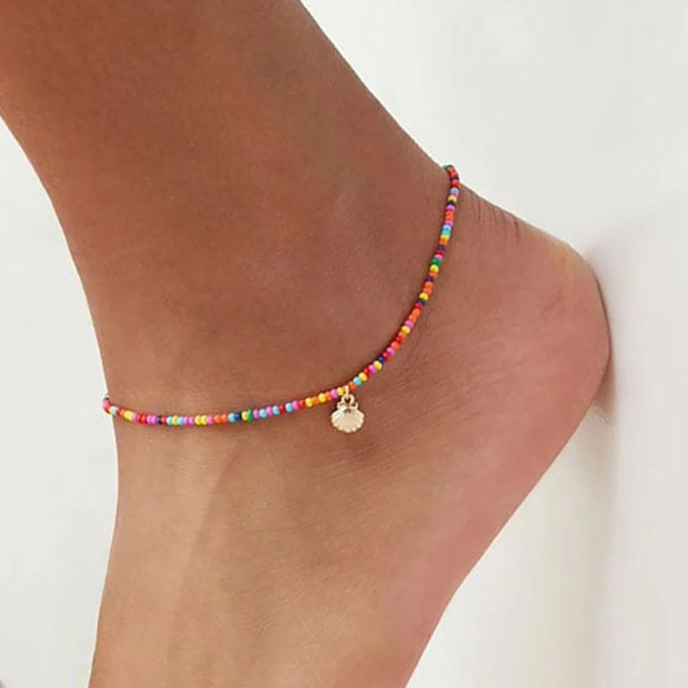 Bohemian Style With Colorful Turkish Eyes Anklet Bracelets