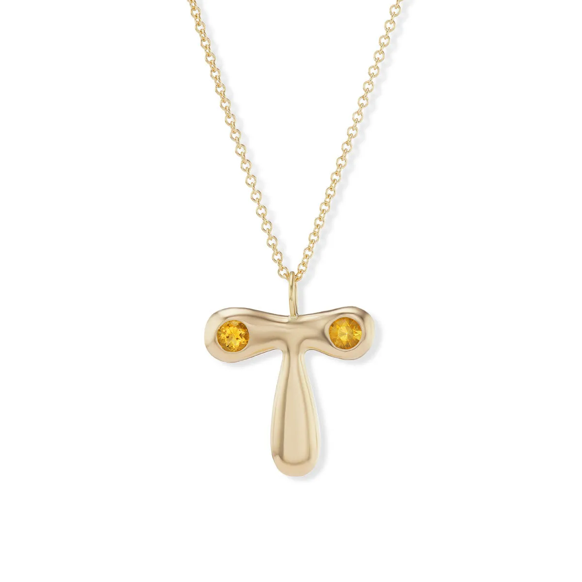 Bubble Pendant with Citrine