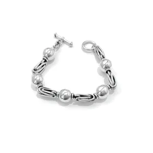 CAGE AND BALL OXIDISED FOB BRACELET
