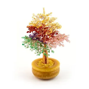 Chakra Copper Tree on Citrine Base