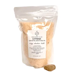 Citrine Crystal-Infused Bath Salt | Abundance & Good Health
