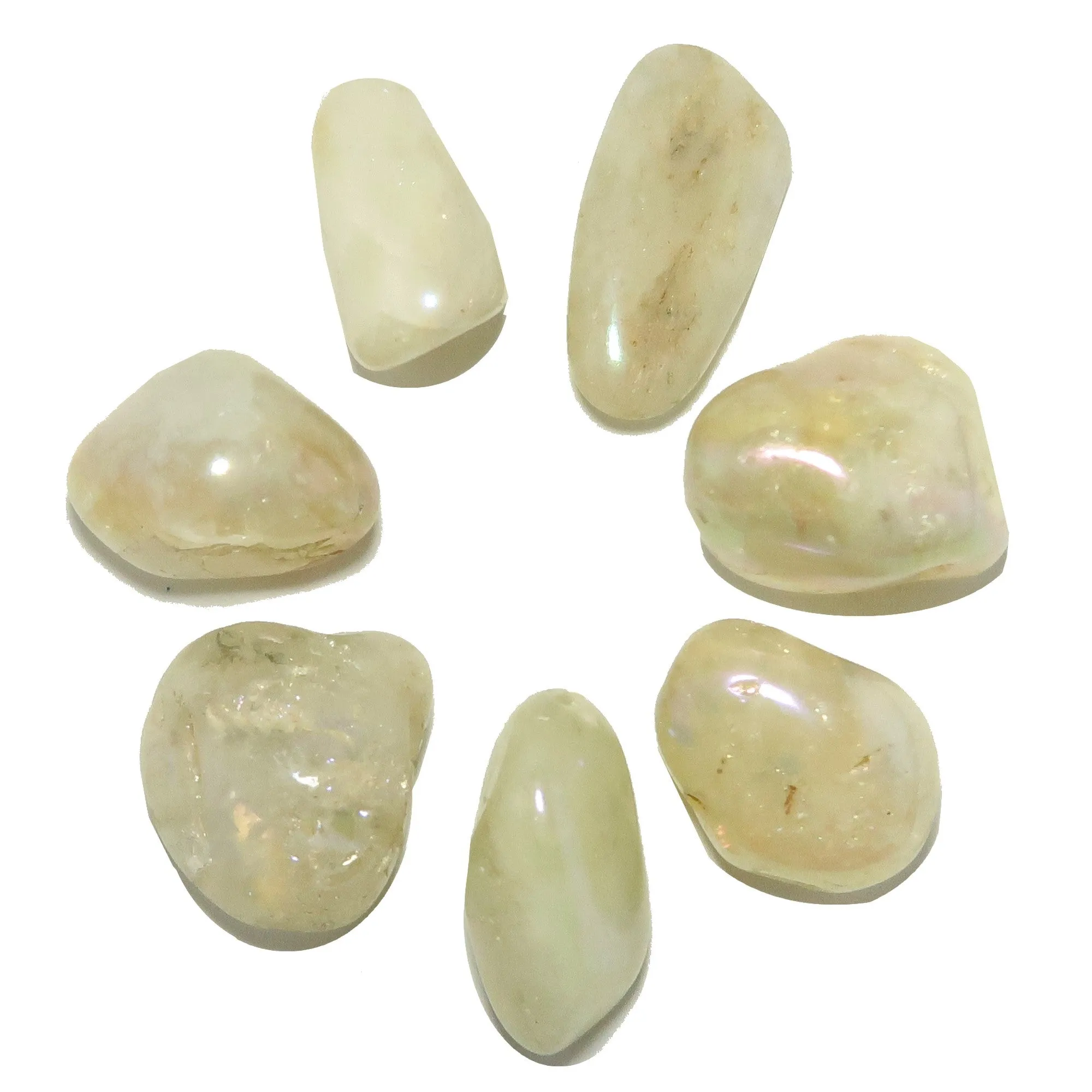 Citrine Tumbled Stone Aura Rainbow Abundance Crystal