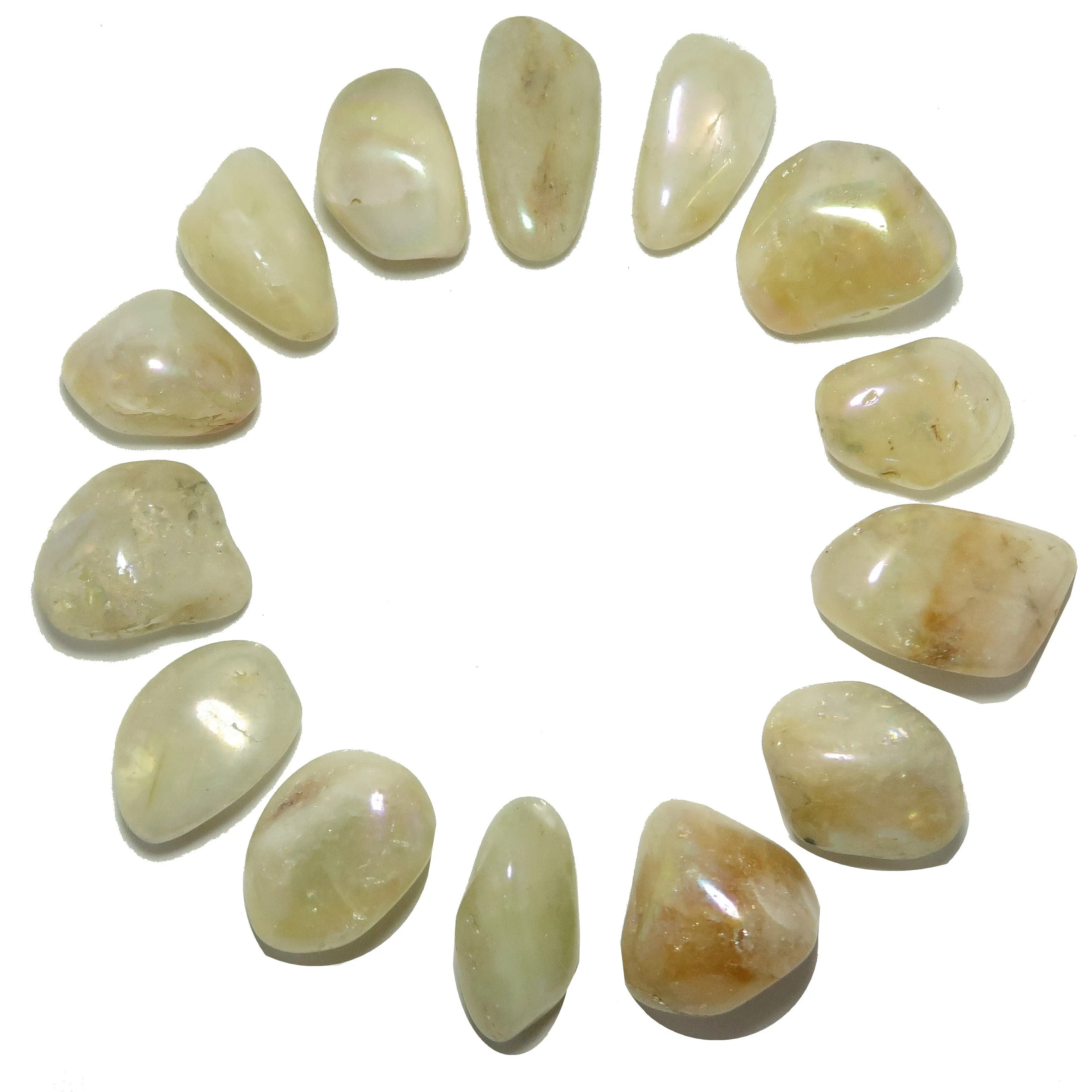 Citrine Tumbled Stone Aura Rainbow Abundance Crystal