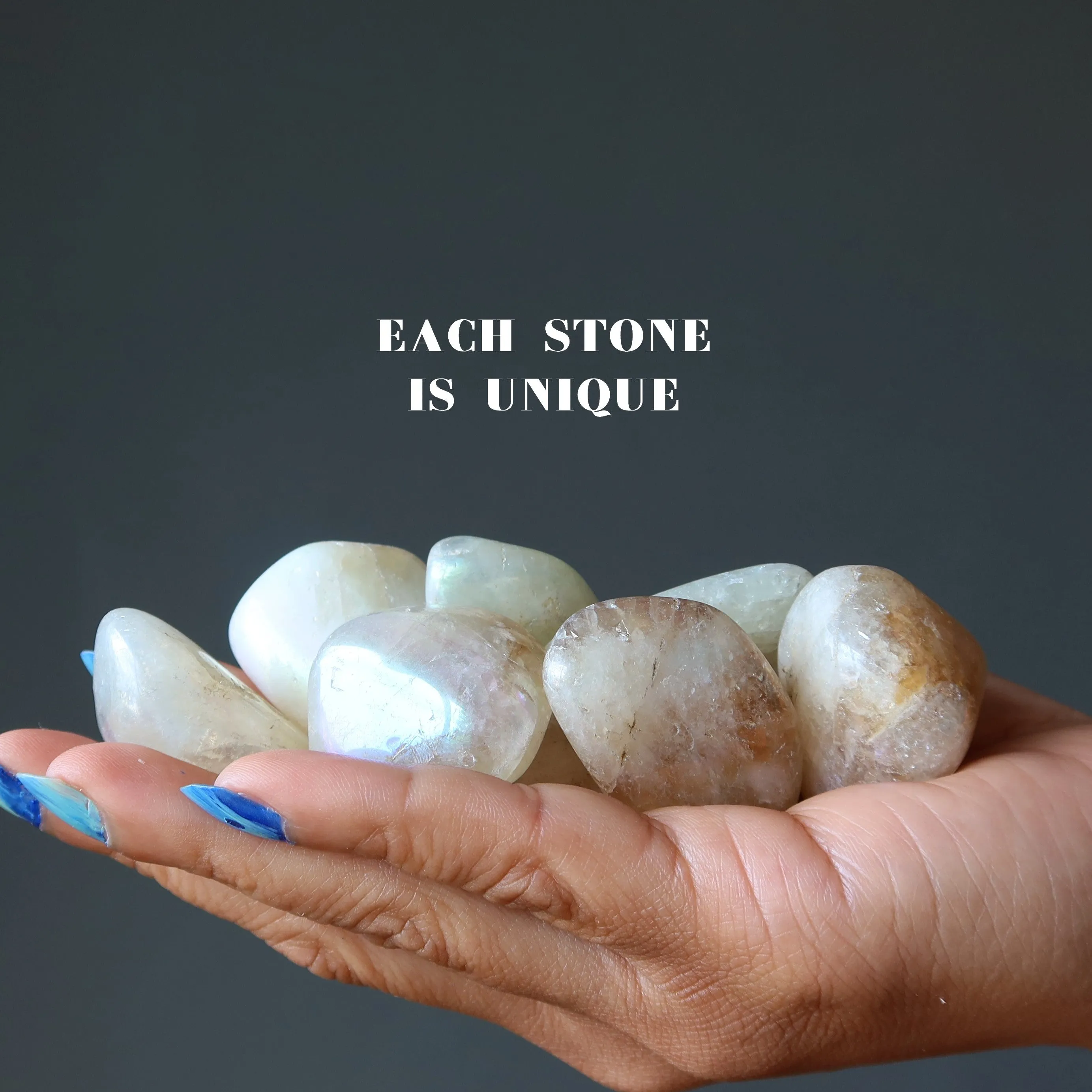 Citrine Tumbled Stone Aura Rainbow Abundance Crystal