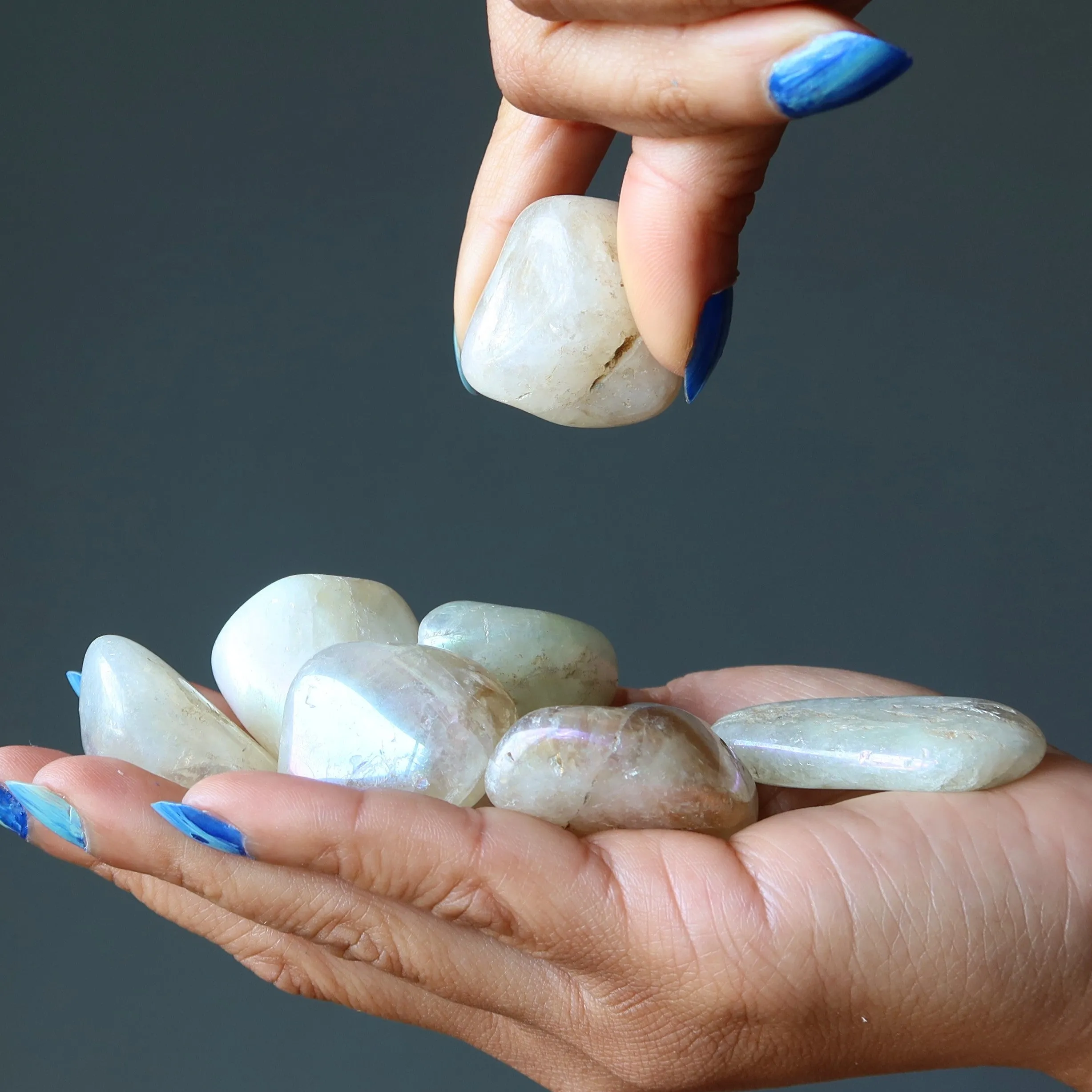 Citrine Tumbled Stone Aura Rainbow Abundance Crystal