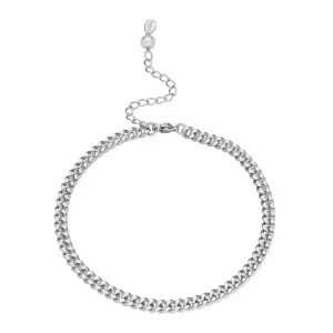 Curb Chain Anklet - Silver - SPS-347