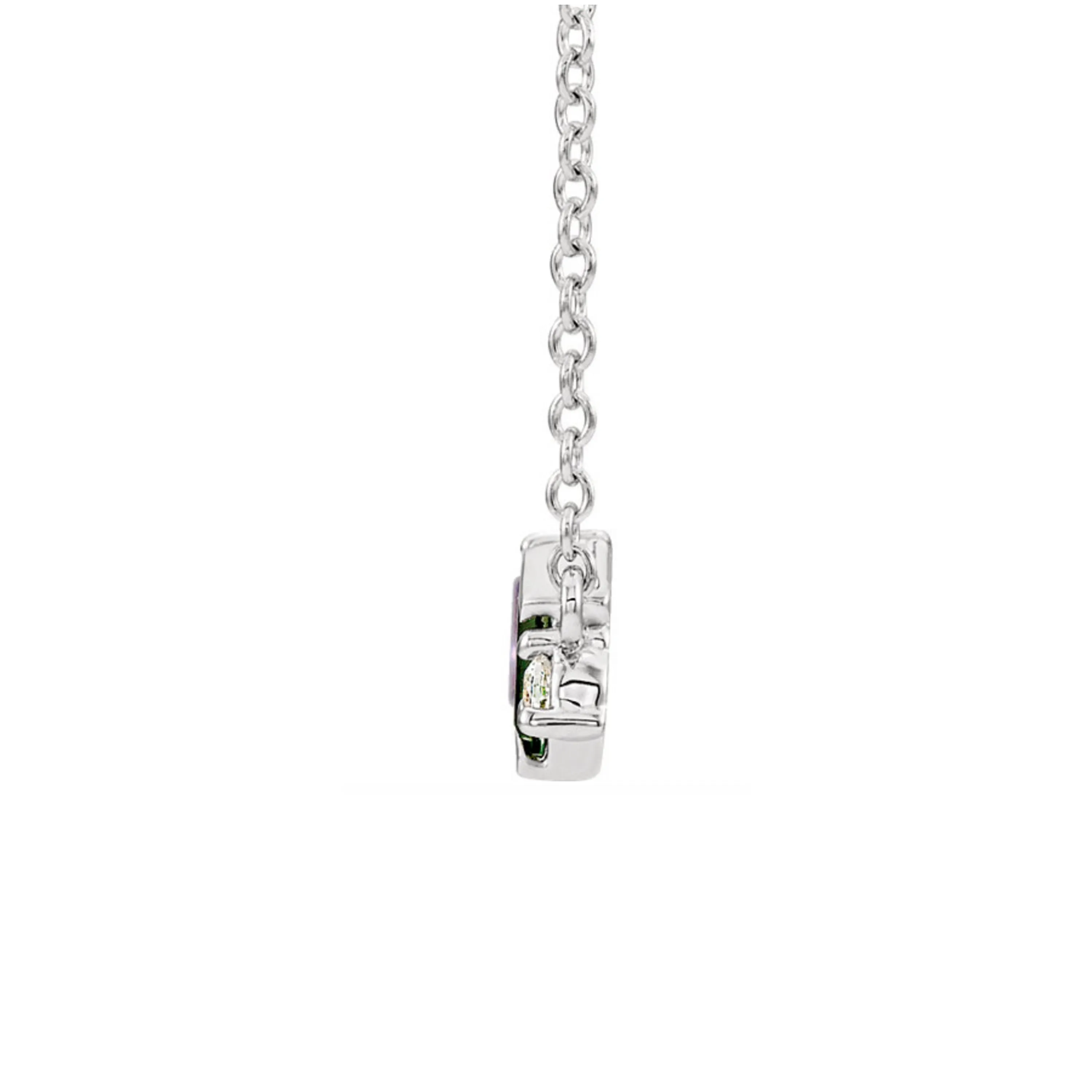 Custom 14k Gold 5-Stone Family Bar Necklace