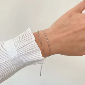 Dainty Layered Bracelet Silver