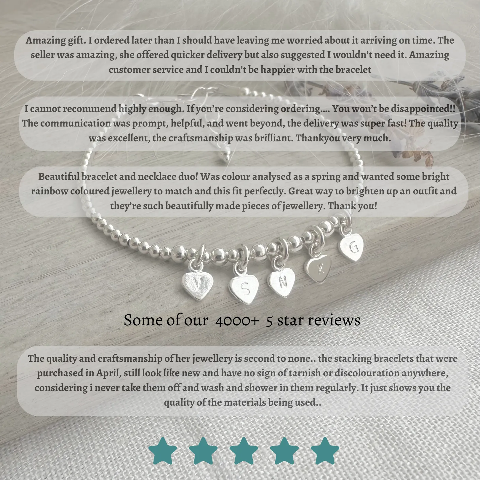 Delicate Personalised Birthstone Bracelet in Sterling Silver , birthday jewellery