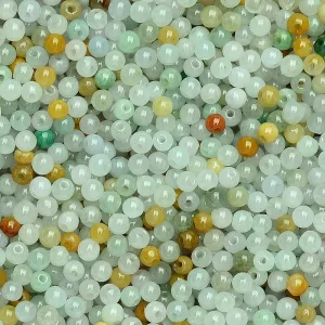 Diameter 3mm-3.5mm Natural Jade Beads Jadeite Mixed Colors Bead WBD4