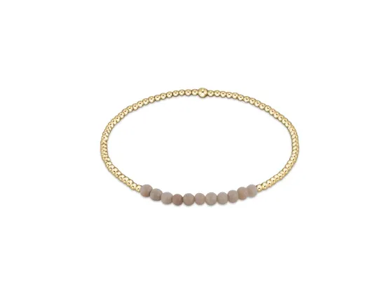 E Newton Classic Beaded Bliss 2mm Bracelet - Gold Gemstone