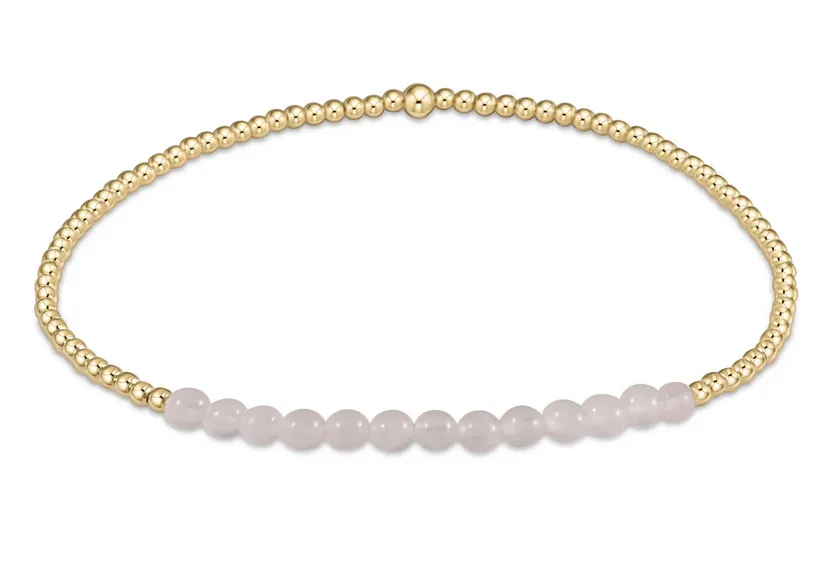 E Newton Classic Beaded Bliss 2mm Bracelet - Gold Gemstone