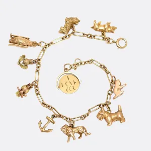 Edwardian "I Love You" Animal Charm Bracelet