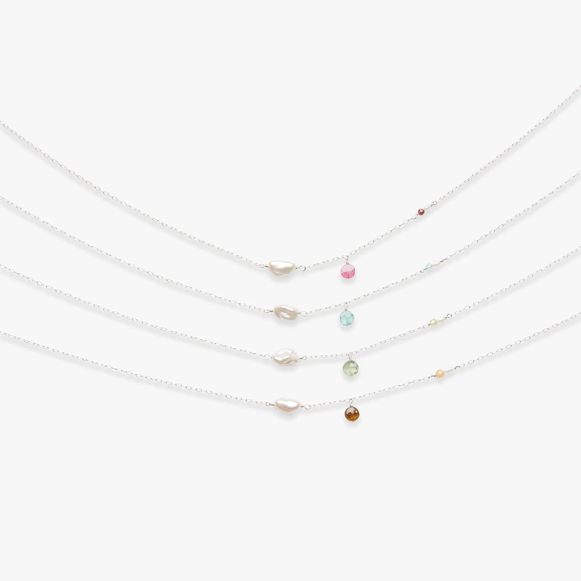 Endless Soiree necklace silver